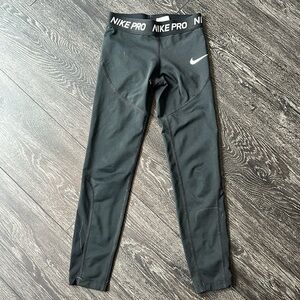 Nike pro kids black leggings size small